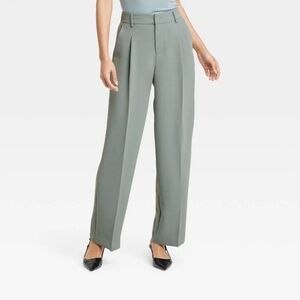Women's Signature Crepe Essential Trouser. A New Day Green Size 14. Nwt